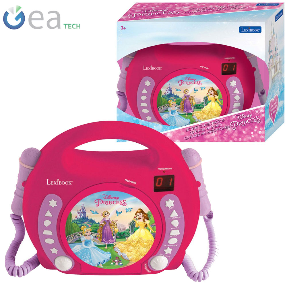 Lexibook CD Player Disney Princess RCDK100DP With Dual Microphones | EBay